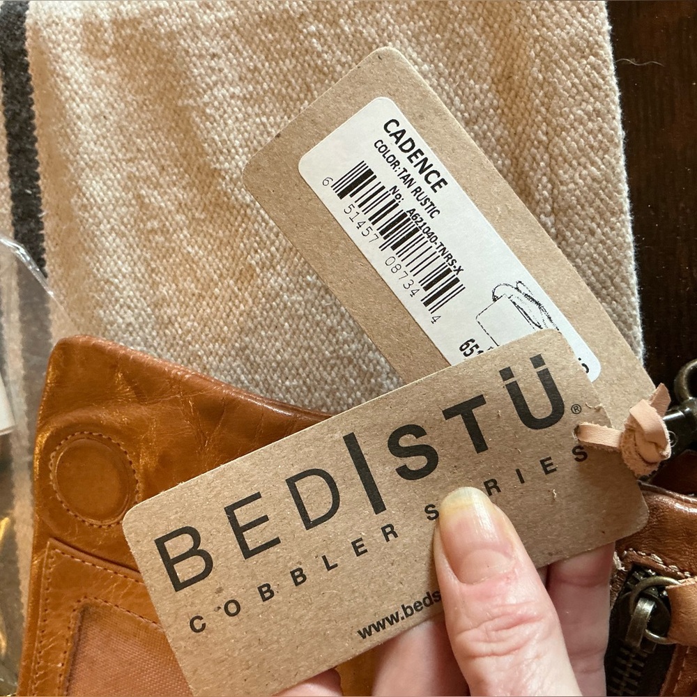 NWT Bed Stu Leather Cadence Wallet Wristlet Crossbody Bag Tan Rustic MSRP $175 - Picture 3 of 16